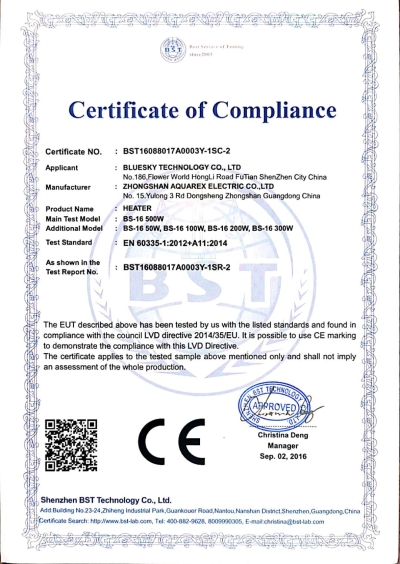 Certificate of Compliance