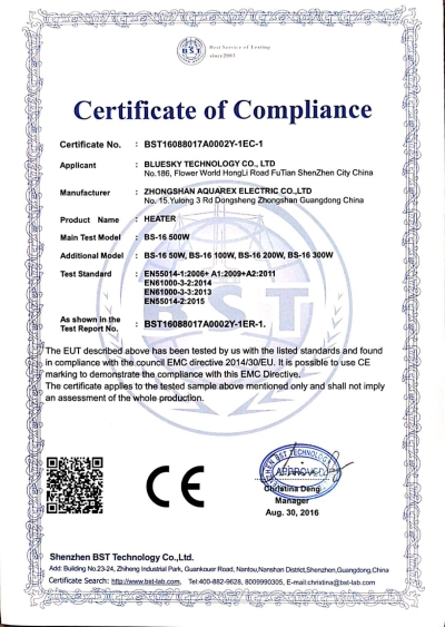 Certificate of Compliance